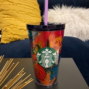 NEW Starbucks Summer 2022 Forest Dream Aqua Terra Floral 16oz Tumbler Co…